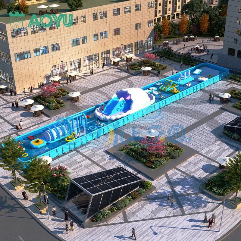AOYU Commercial Customized Giant Sea Aqua Park Water Play Equipment Child Adult Floating Slide Equipment Inflatable Water Parks