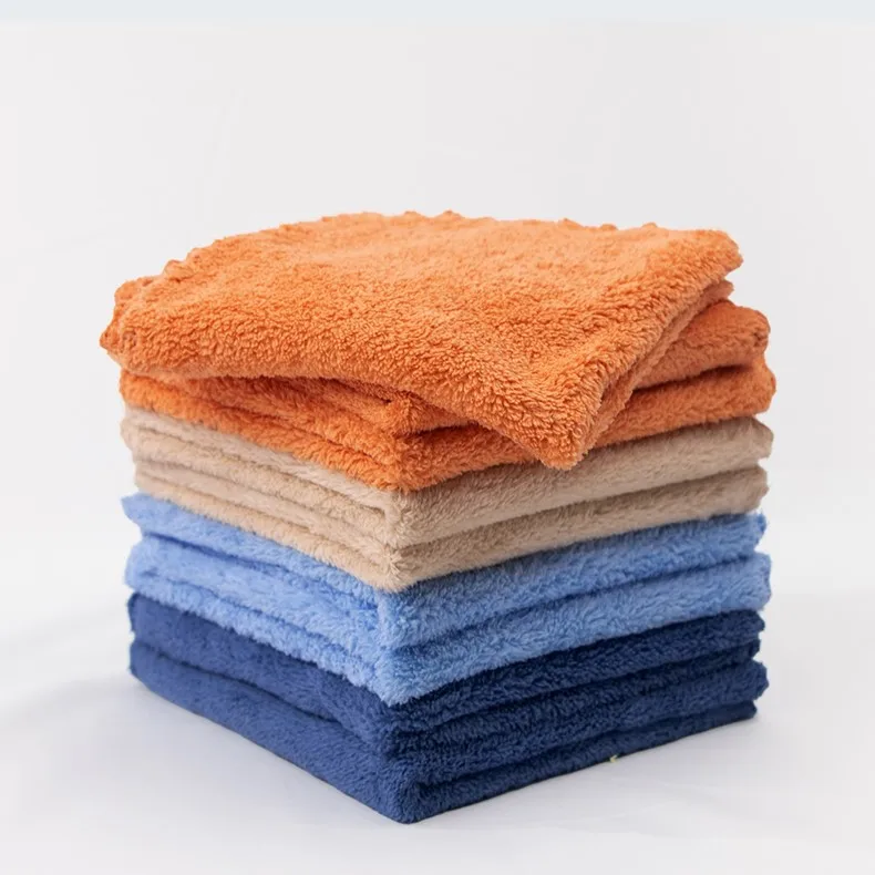 Custom Household Super Absorbent Kitchen Microfiber Cleaning Cloth Quick Dry Cleaning Dish Cloth Microfibre Coral Fleece Towels