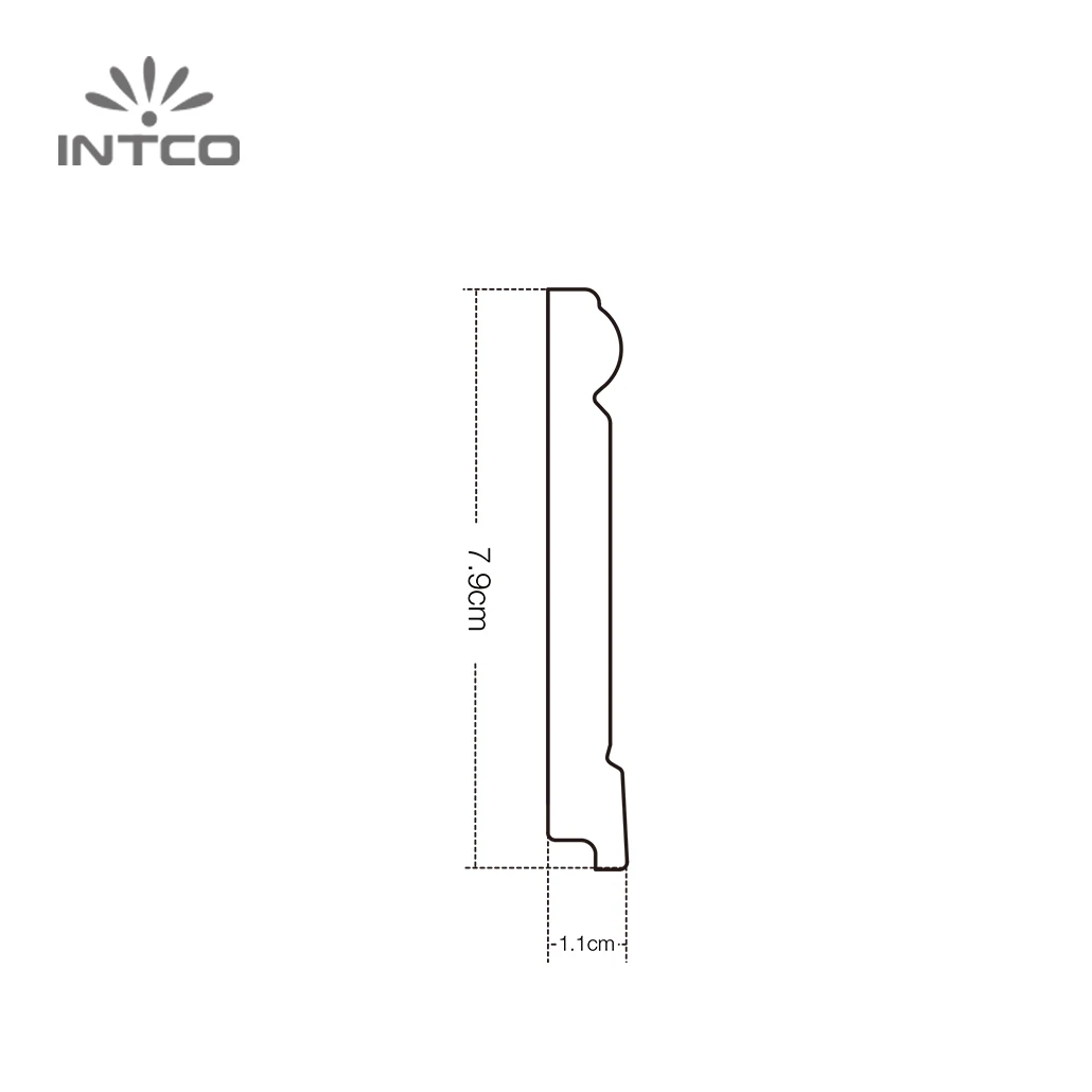 INTCO Home Decorative PS Waterproof Easy Install Flooring Skirting Board baseboard molding