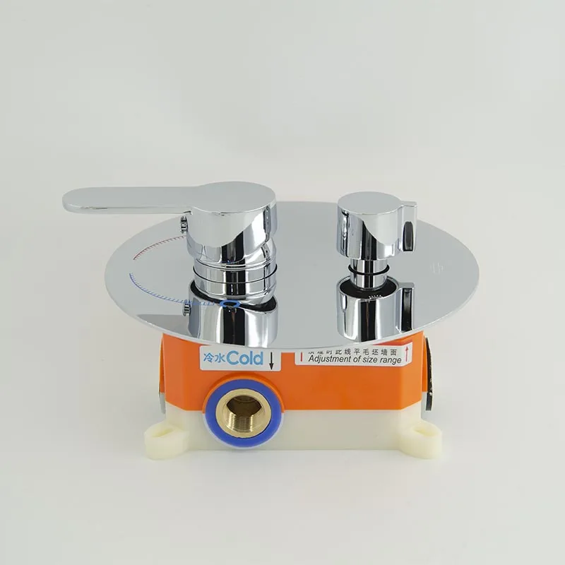 High Quality Round Black In Wall Concealed Two Functions Diverter Bath&Shower Mixer Faucet