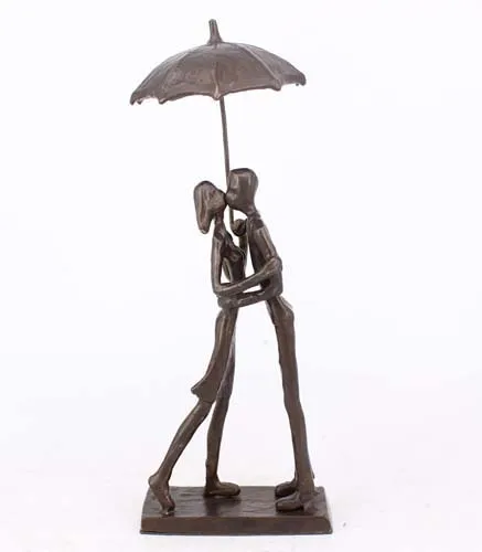 Wholesale Metal Crafts Kissing Lover Sculpture Handicraft Ornaments for Home decoration