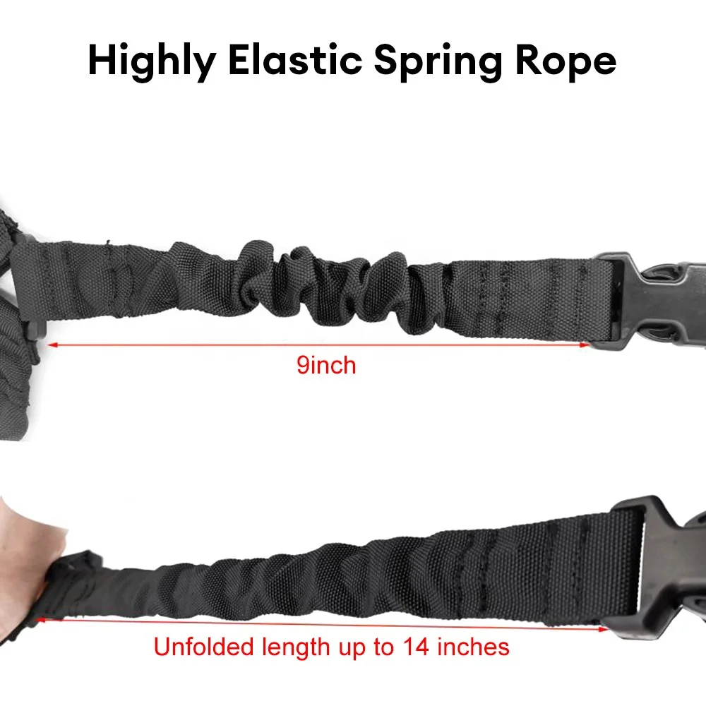 Tactical Gun Belt Hunting Accessories Tactical Gear Tactical Single Point Gun Sling Shoulder Strap Rope Belt with Metal Bu