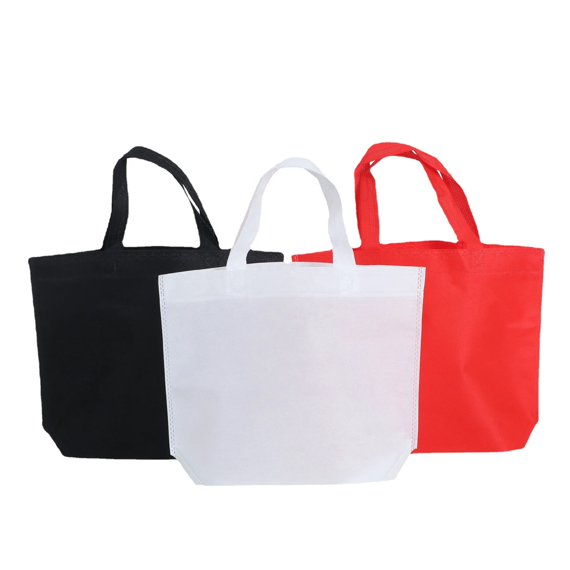 Wholesale hot pressing reusable eco non woven fabric gift shopping promotional tote bags