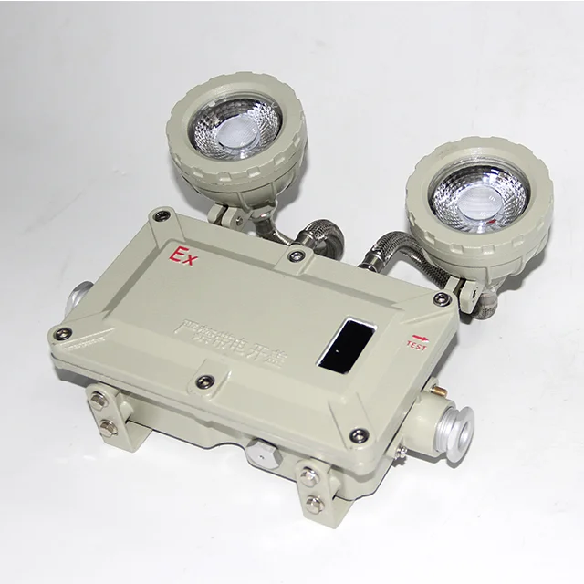 hot selling double head ip65 Explosion-proof LED rechargeable emergency light twin spot head lamp