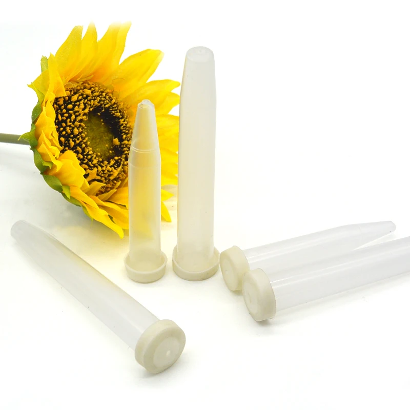 INUNION Factory Wholesale Plastic Clear 8cm  Fresh Picks Flower Water Tubes Vase Floral Water Vials For Flower Arrangements