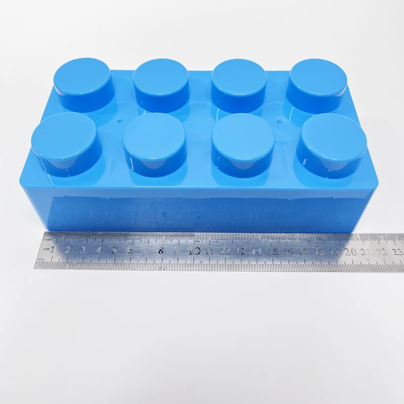 Factory supply plastic stacking brick large size blocks toys kindergarten play set with  box packing 15pcs jumbo block for kids