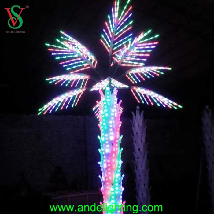 Wholesale quality customized outdoor waterproof led coconut palm tree light southeast Asian style artificial plant