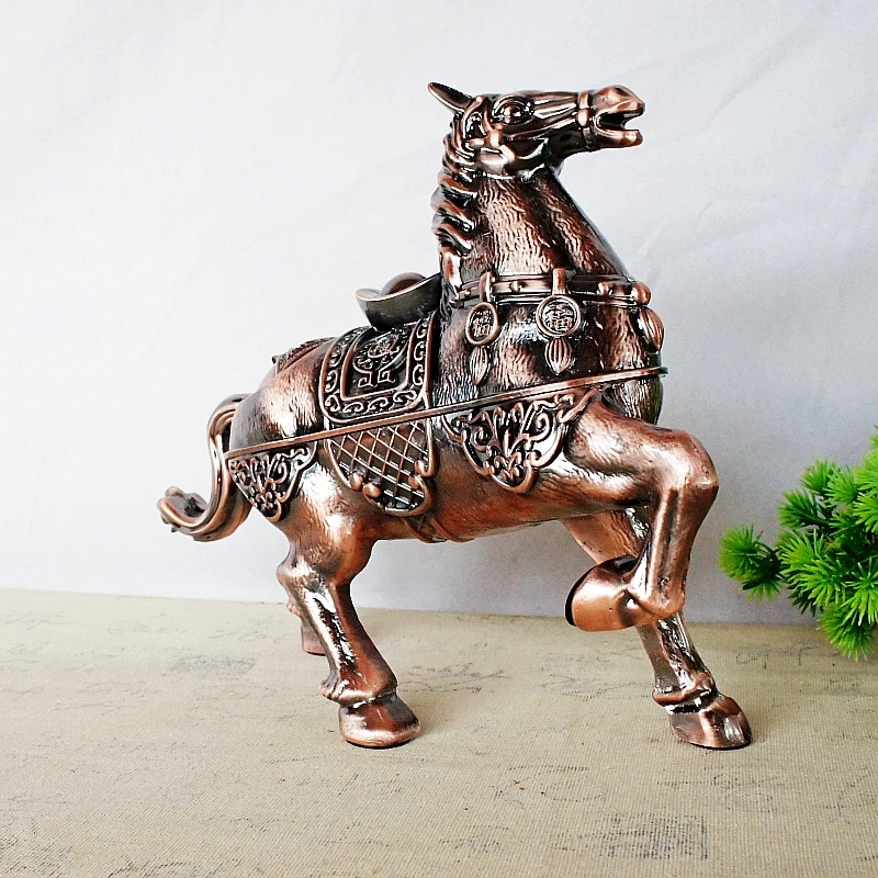 Manufacturer Direct Sale Wholesale Top Sell  Animal Horse Ashtray Custom Made Metal Ashtray with Lid