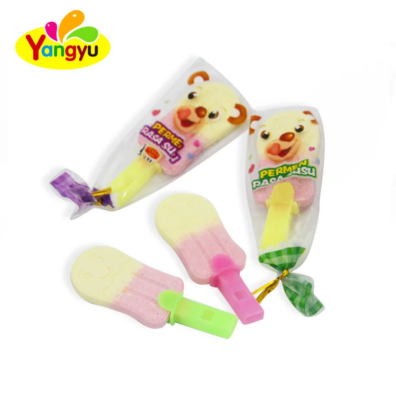 Ice Cream Press Candy Whistle Lollipop