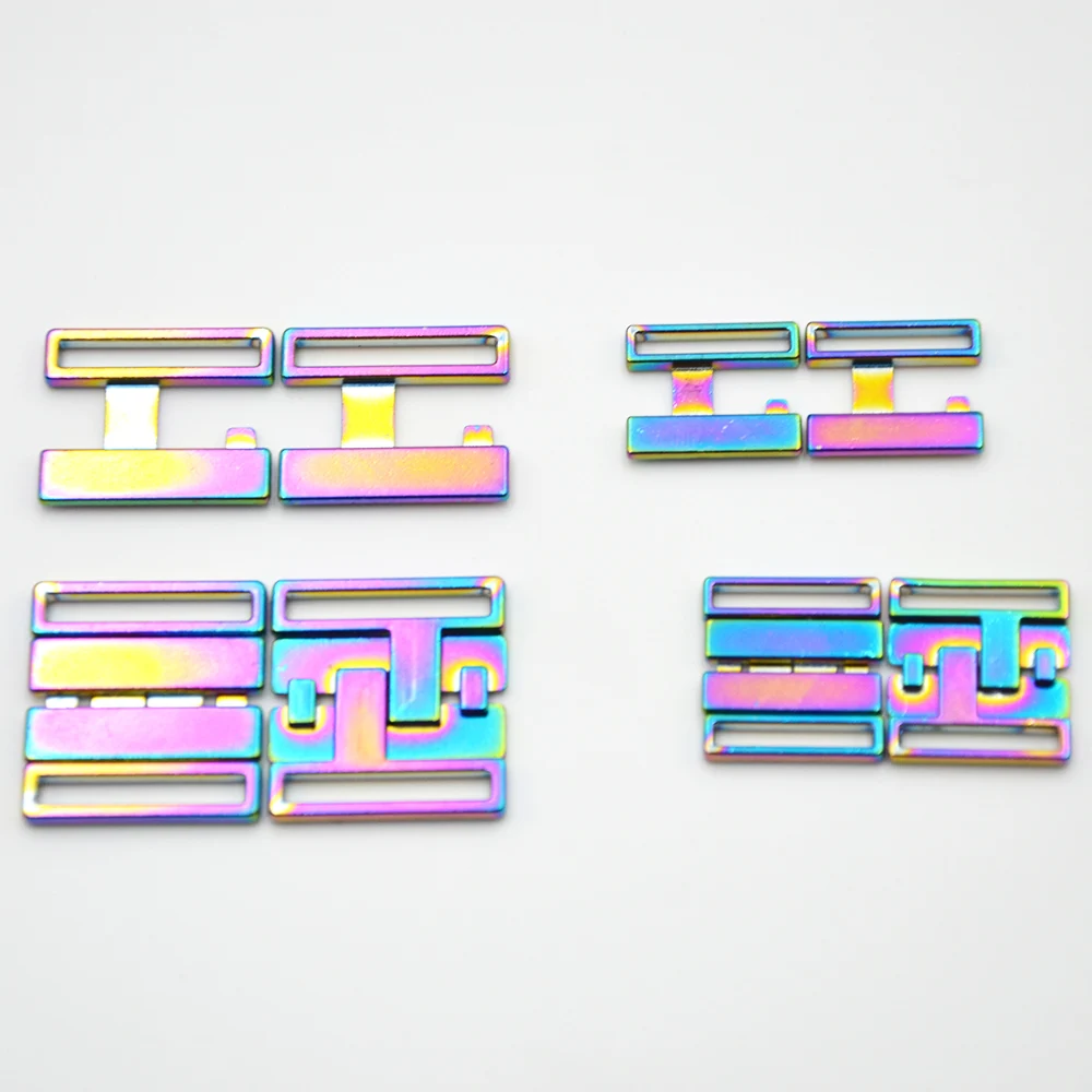 Customized Rustless Metal buckle Bikini connector Swimwear closure clasp