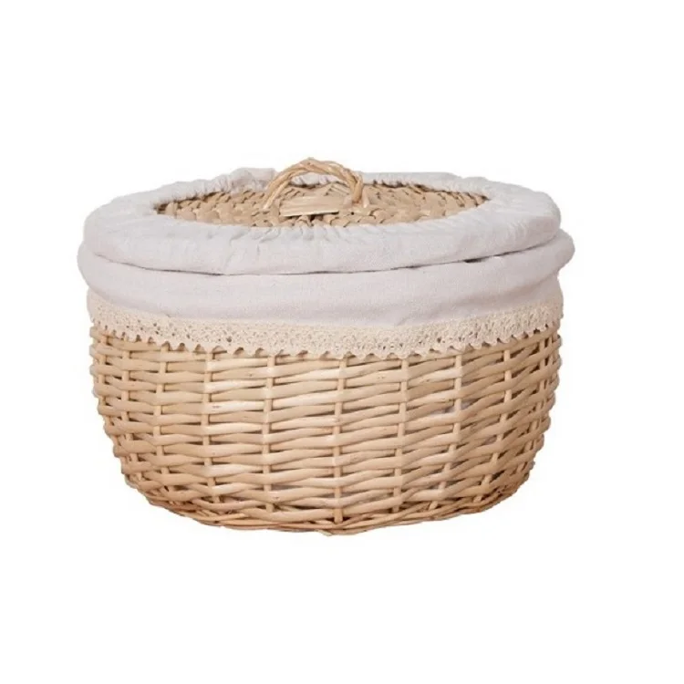 Round  wicker picnic basket set  from China factory cheap wicker picnic basket set
