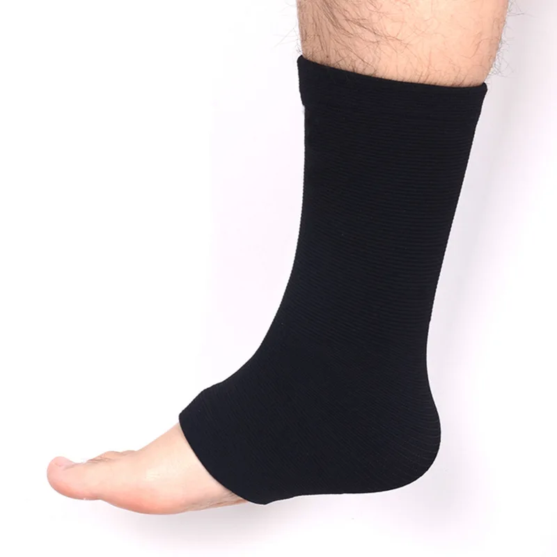 Black Nylon Compression Ankle Brace Support Protector Outdoor Sports Protective Ankle Joint