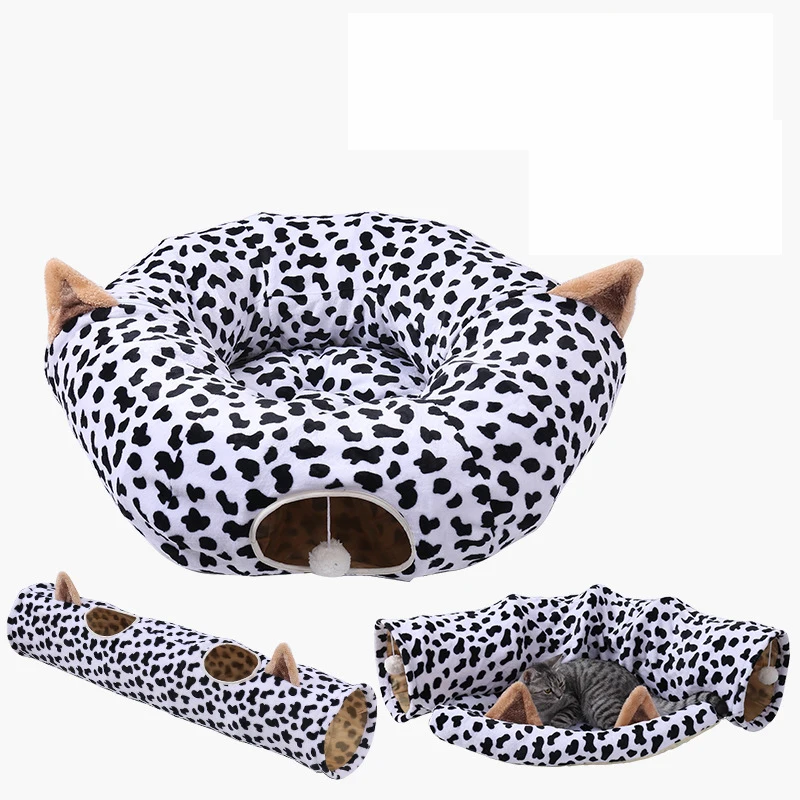 Pet Cat Tunnel Kitten Toy with A Ball for Cat for Puppy dog Play Round Tube Funny Toy for Cat Hiding and Training