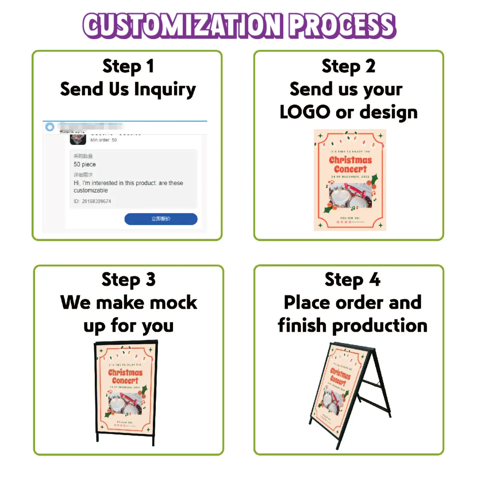 Double Side A Frame Sign Stand  Advertising Custom A Frame Sign A Frame Outdoor Sign