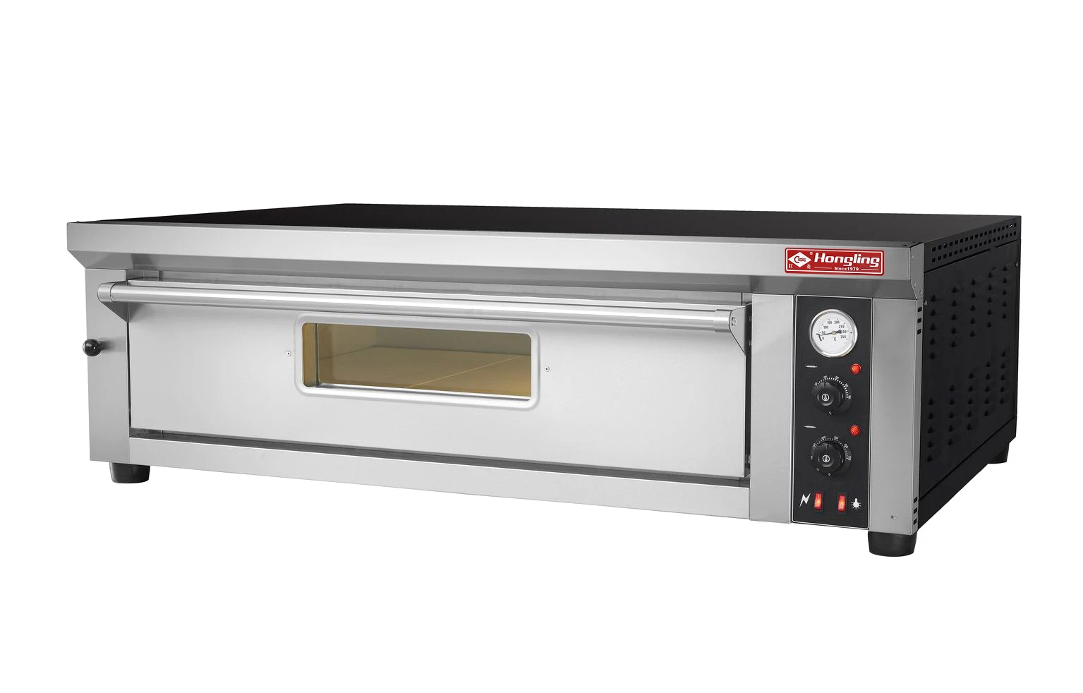 Commercial Bakery Equipment Double Deck Gas Pizza Oven for Restaurant