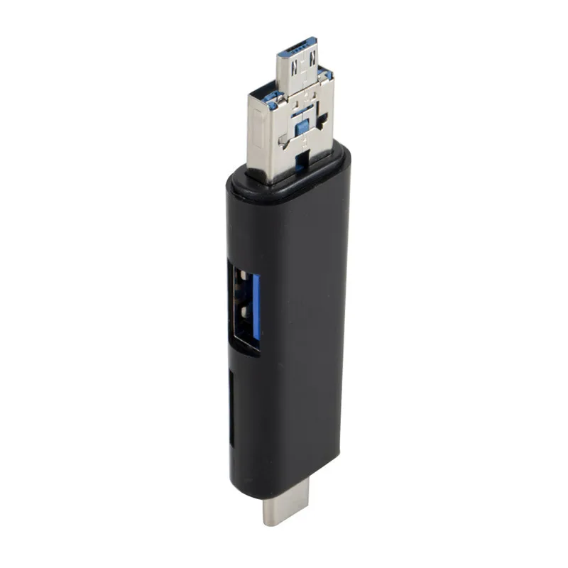  Type-c устройство для чтения карт USB OTG mini SD кард-ридер 3 в 1 USB-C флеш-накопитель TF читать разъем