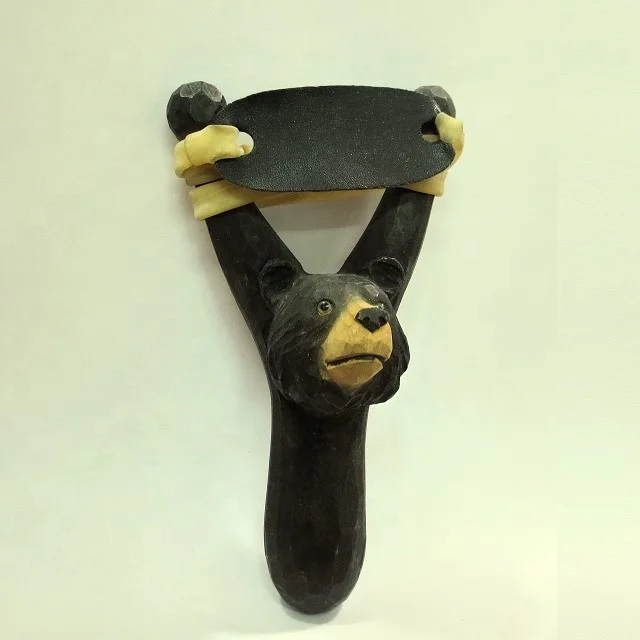 wood carved toy wooden slingshot