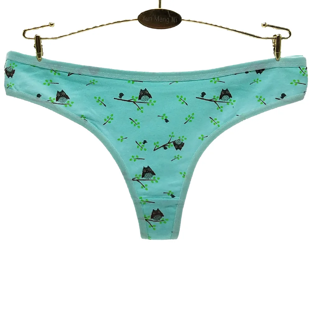 Foreign trade export South American ladies thong Cotton printed female T pants cotton stock spot underwear