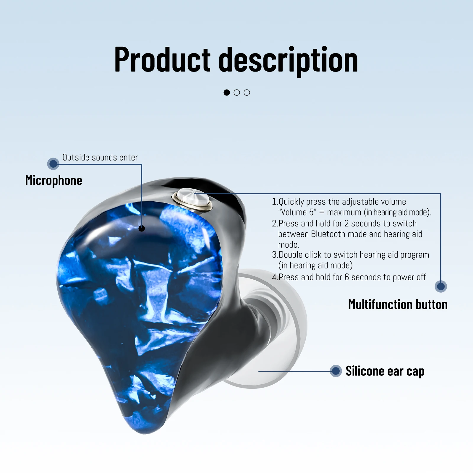 2024 OTC Mini Digital Hearing Aids Bluetooth Mode and 16 Channels for Deafness