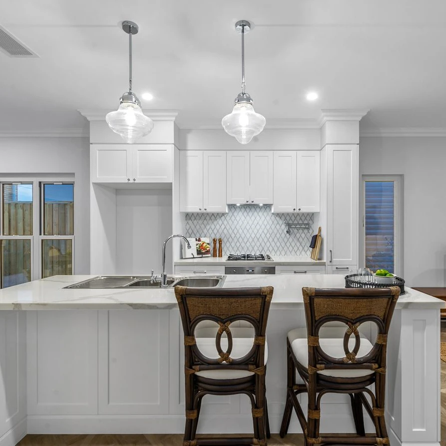 White 2 Pac modern kitchen cabinet designs modular kitchen island made in china with pantry storage organizer and kitchen handle