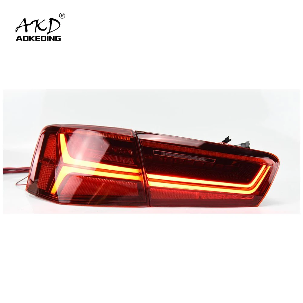 AKD Car Tail Lamp for Audi A6 A6L 2012-2016 LED Light Rear Fog Turn Signal Highlight