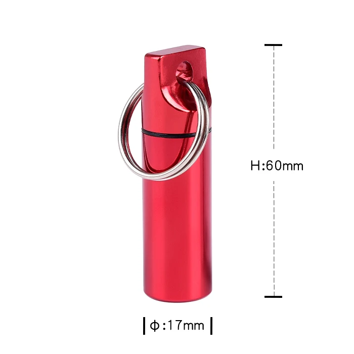Pill Fob waterproof Small Pocket Box Keychain Portable Mini Aluminium Alloy Organizer Case Container for Purse