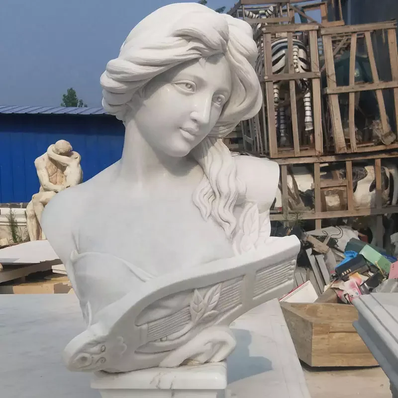 Hot Selling Carved Stone Marble Bust Statue Female Marble Bust Sculptures