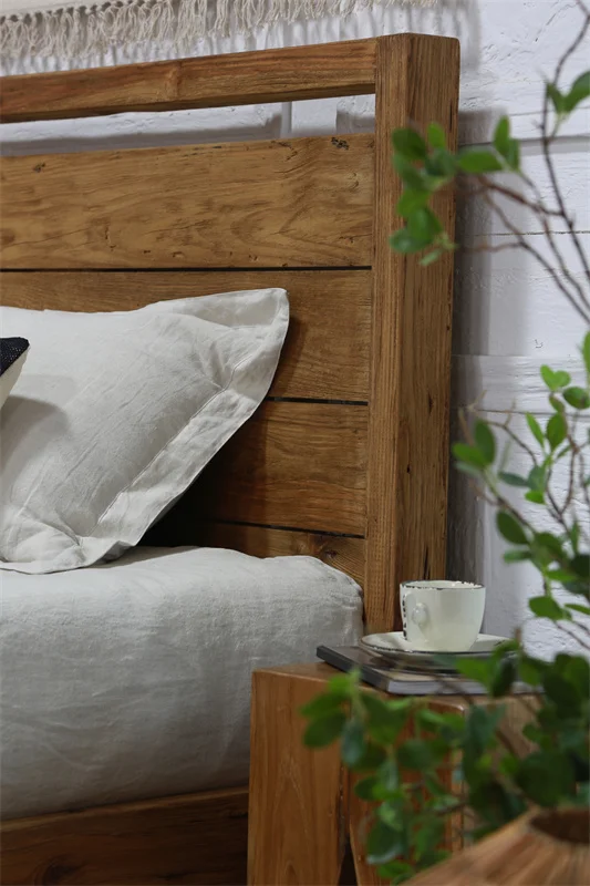 farmhouse bedding set wooden single design in wood platform antique canopy bed