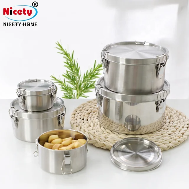 Stainless Steel Environmentally Friendly Stackable round Food Containers