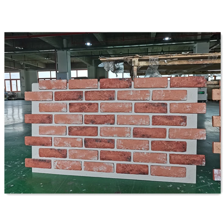 NEU antique grey thin cheap factory fire clay bricks grey brick slip artificial faux thin brick panel veneer polyurethane panel