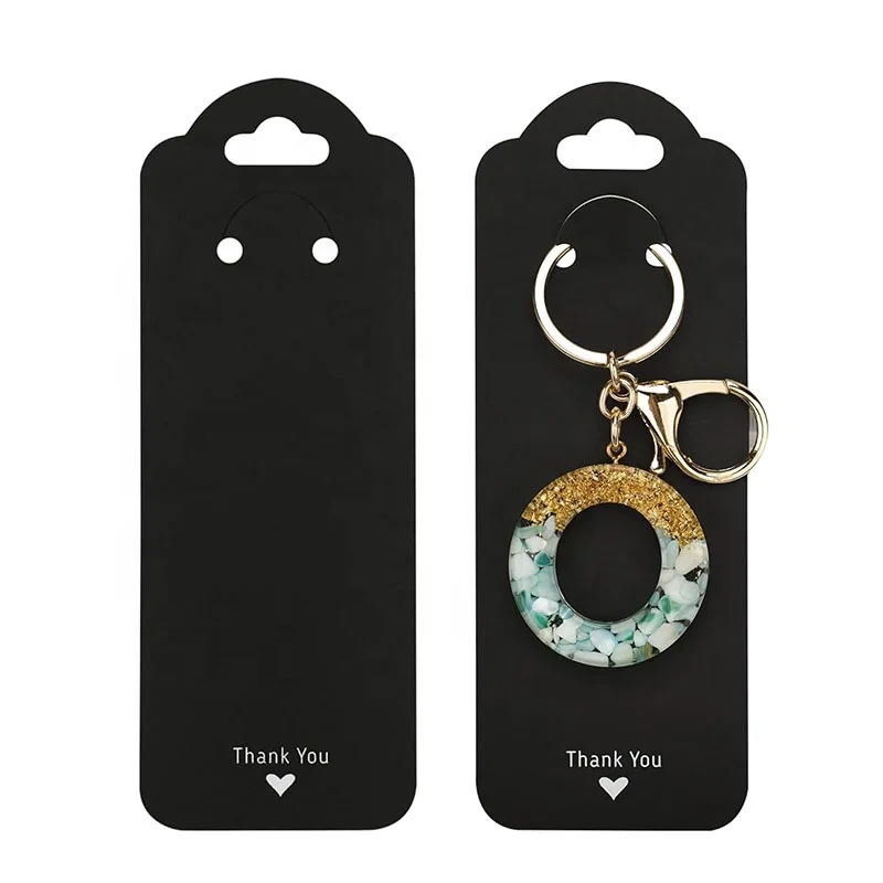 Custom Printed LOGO Sneaker Keychain Black Card Pendant Keychain Display Holder for Selling