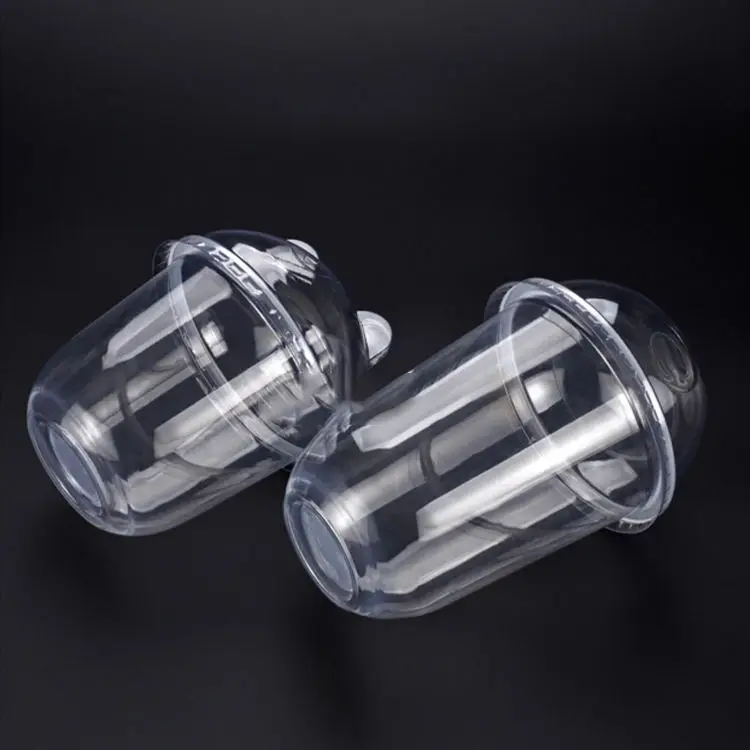 90-500 U Shape Disposable Blister PP Plastic Cup Takeaway Cups Personalized