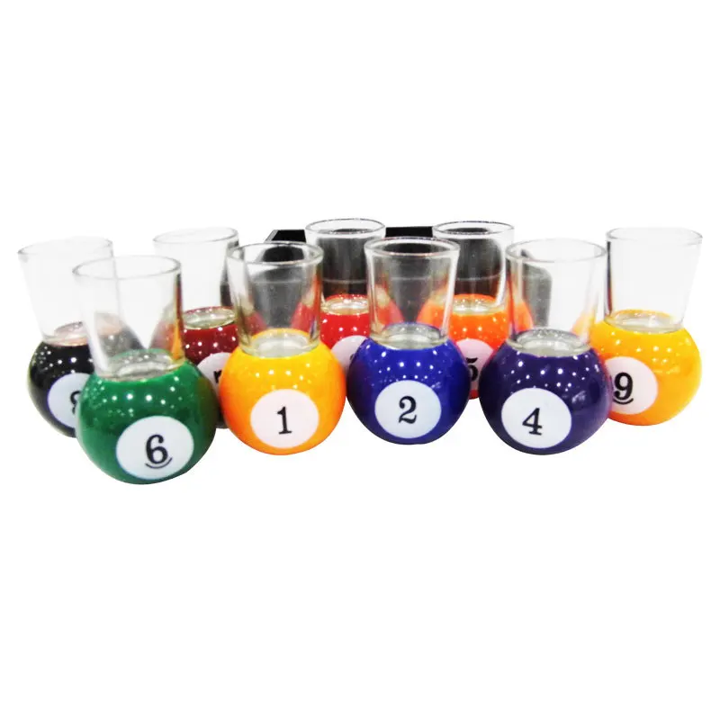 Billiards glass wine cup game for party or bar gambling 9 cups billiards game billiards glass game