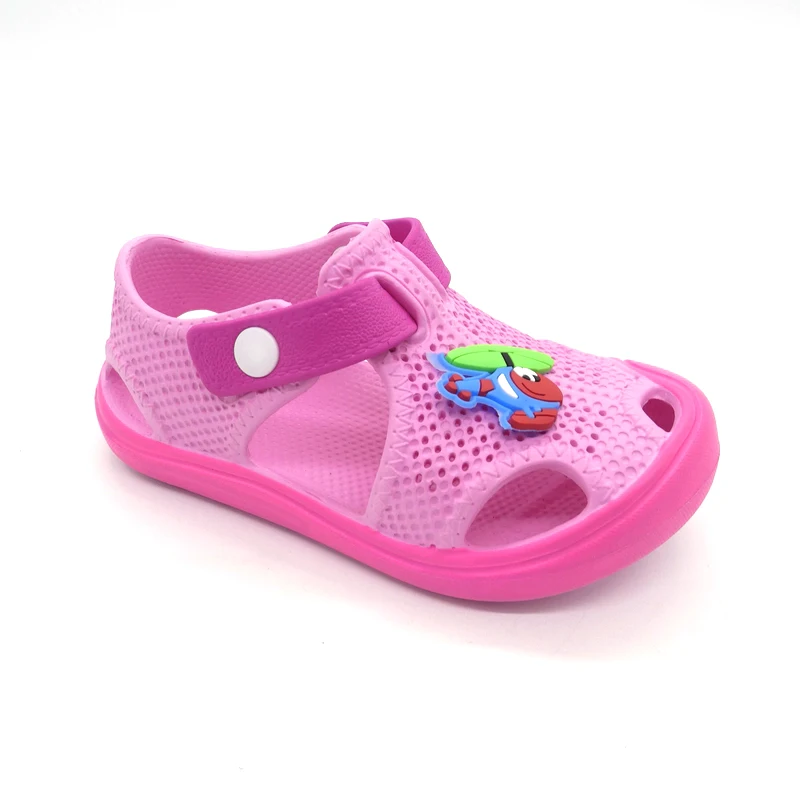 New fashion children clogs for boys car and girls bow flat shoes casual sandals
