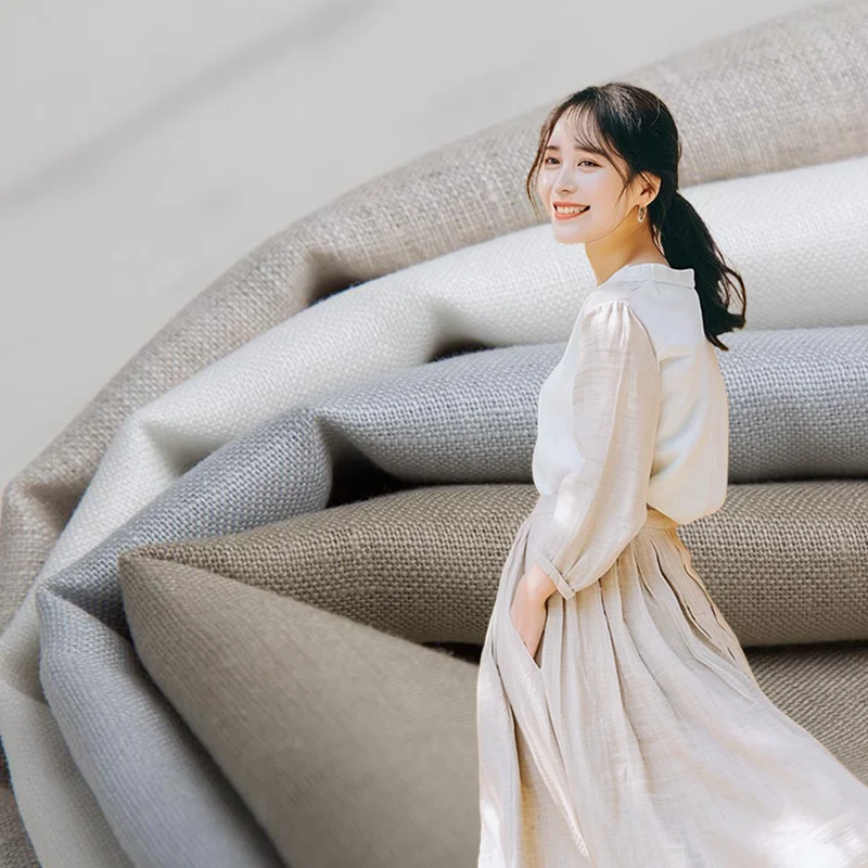 linen fabric for clothing 100% linen fabrics for shirting Dress fabric for women plain fabric for pants Spring Summer