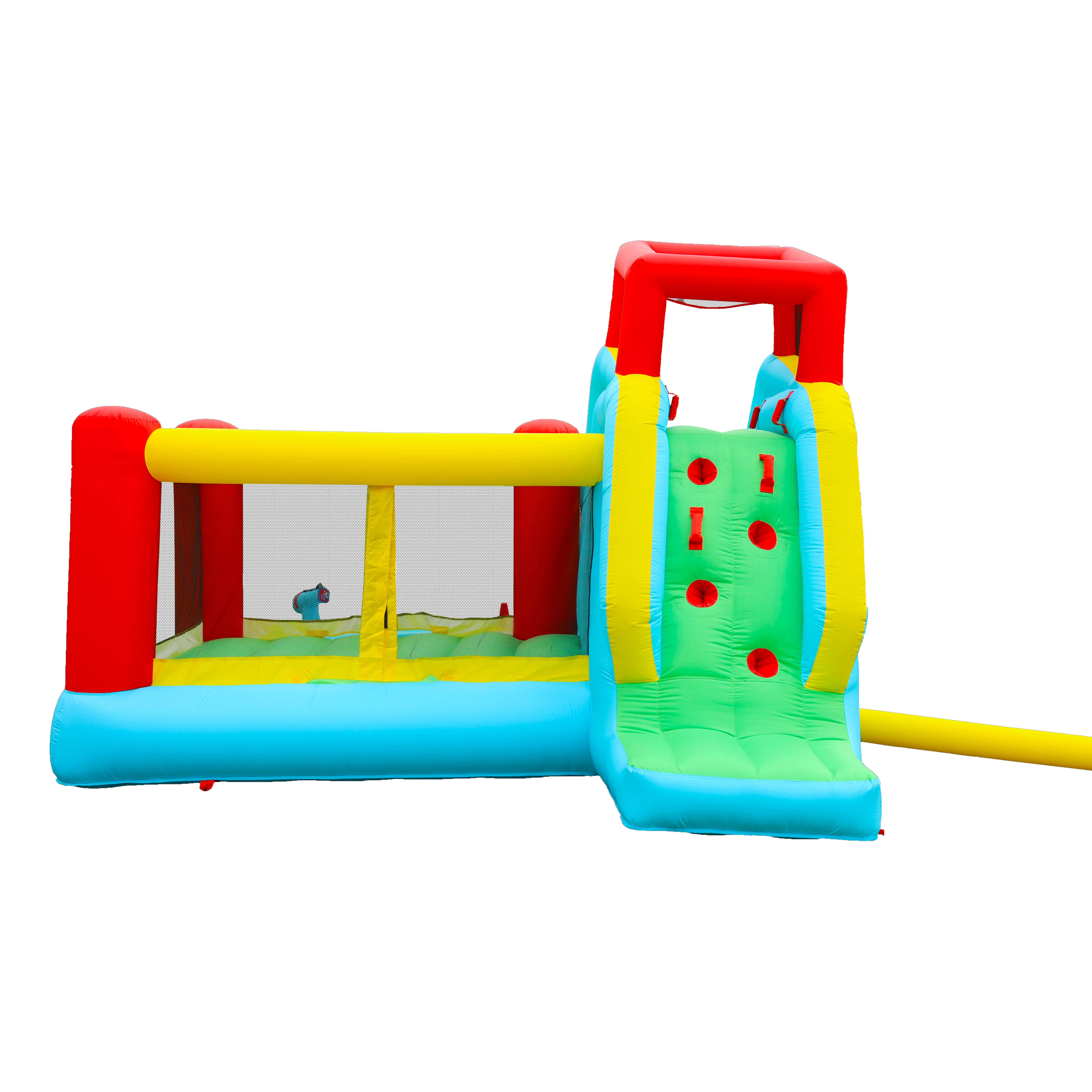 Wholesale Inflatable Slide Water Park With Trampoline Double Water Gun Drums And Rock Climbing