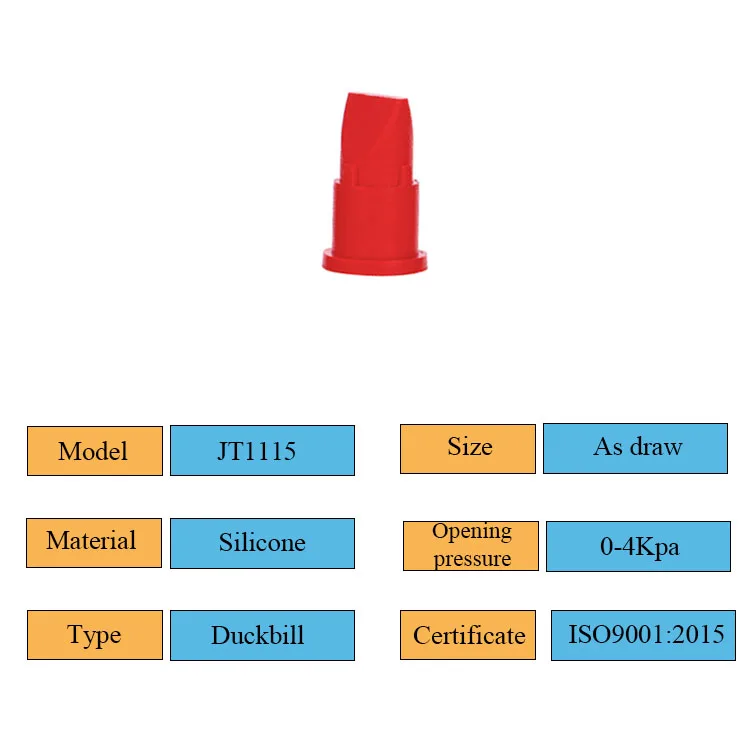 Custom mini miniature small silicone rubber duckbill check valve