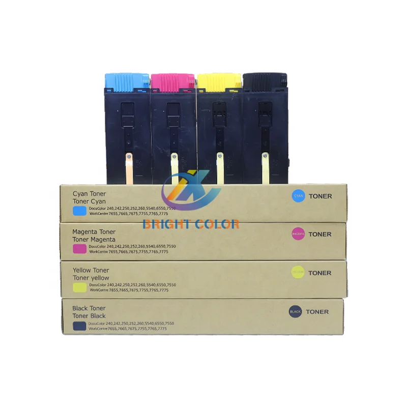 High Quality Compatible Factory DC240 6550 Color Toner Cartridge For Xerox DC 240 242 250 252 260 WC7655 7665/7675 7755 7765