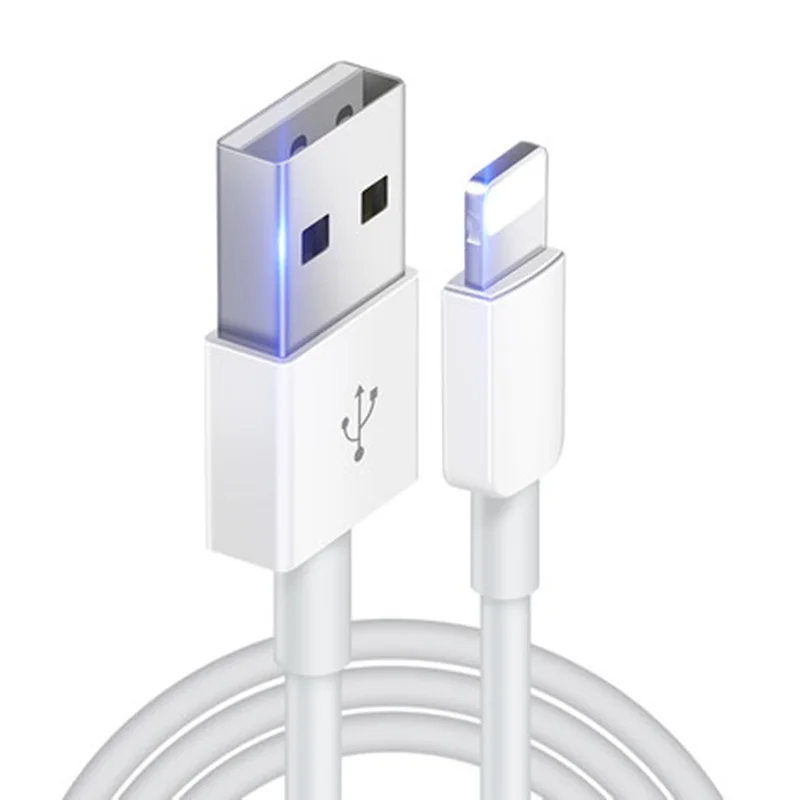 Высококачественный USB-кабель с подсветкой для iPhone 11 2,1 А, USB-кабель для быстрой зарядки и передачи данных для iPhone, зарядный кабель для iPhone, зарядное устройство