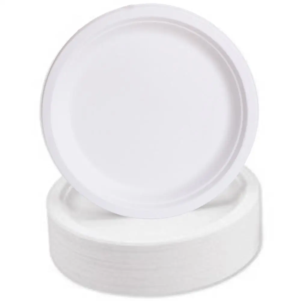 wholesale biodegradable sugarcane tableware disposable bagasse 10 inch compostable paper plates