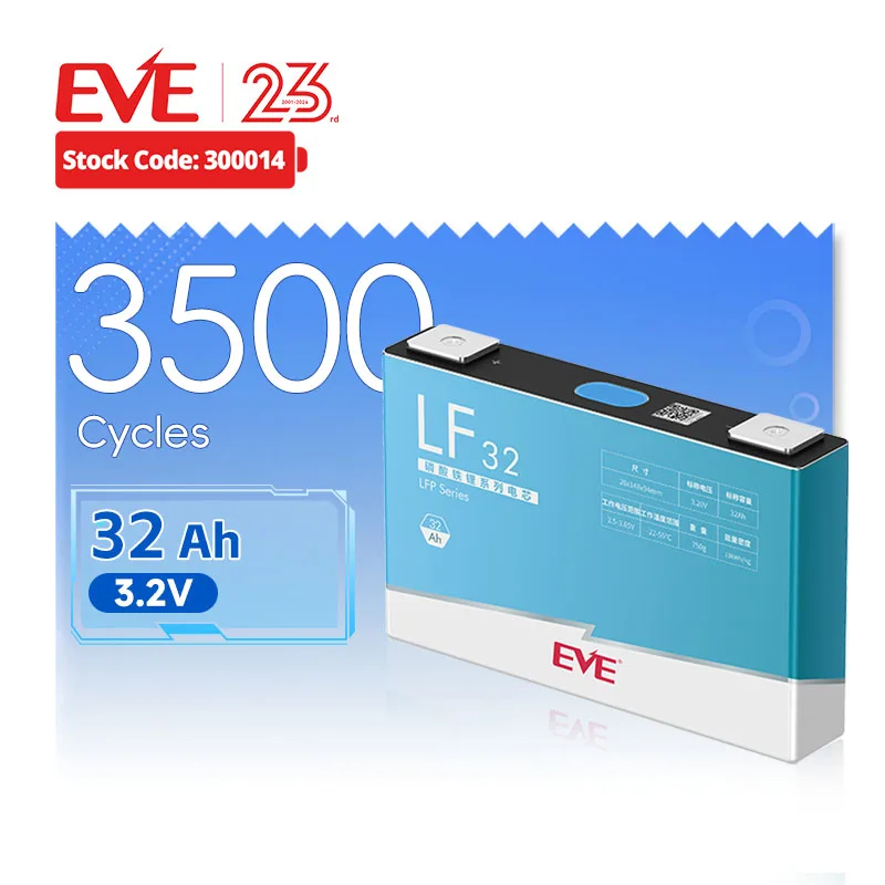 Литий-ионный аккумулятор LF32 eve 3 2 В 32 А/ч литиево-ионный Аккумулятор lifepo4