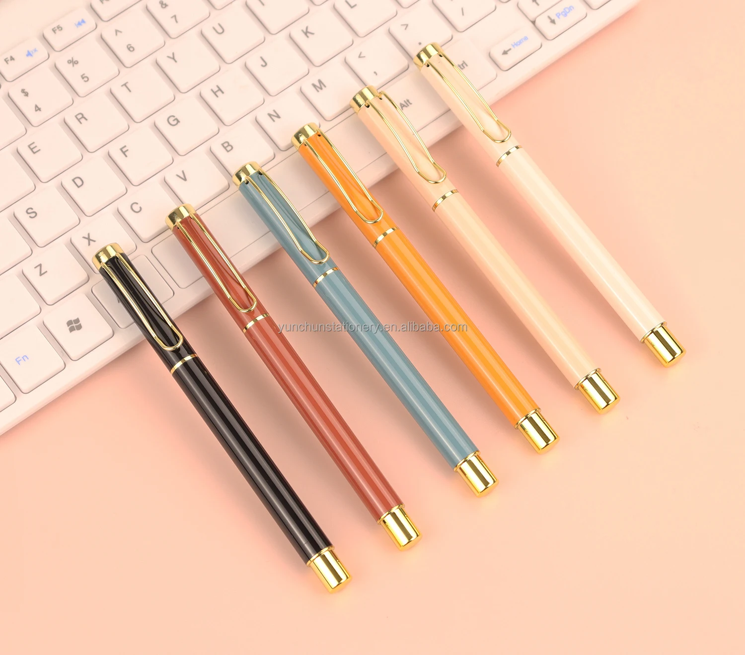 Wholesale metal pen printing logo ballpoint pen advertising gel ink stylus rollerball pen