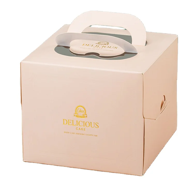Small Customizable Cake Box with Window Print Food Cake Packaging Paper Cardboard Customized Paperboard Custom Size Accepted