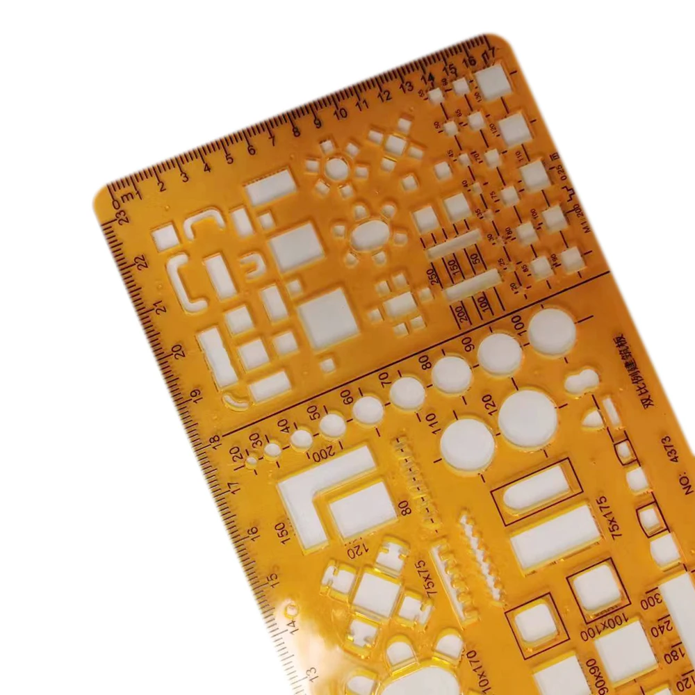 Architectural Drafting Tools Templates Building Interior Design Drawing Geometry Measuring Template Ruler