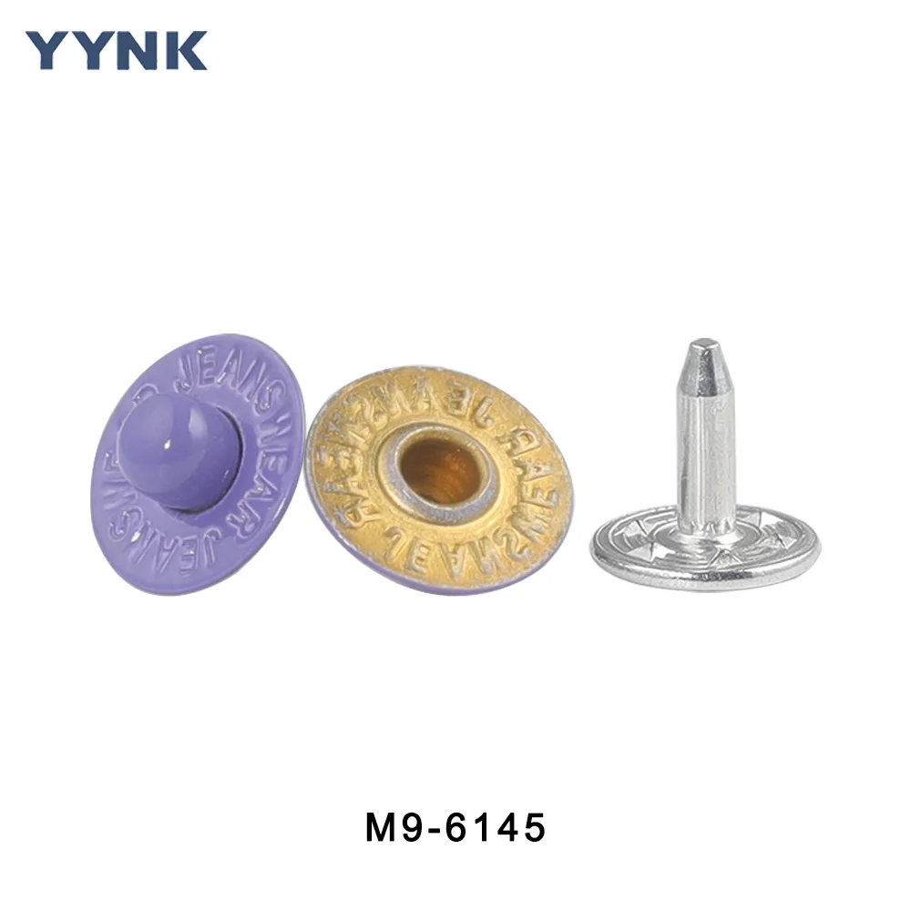 Custom OEM Engrave Logo Accept Rivet Retro Plating Metal Brass Jeans Pocket Button for Pants Jacket