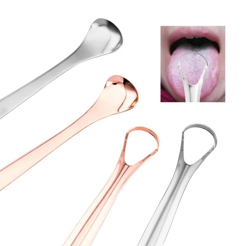 Оптовая продажа с завода, скребок для языка из нержавеющей стали с логотипом OEM