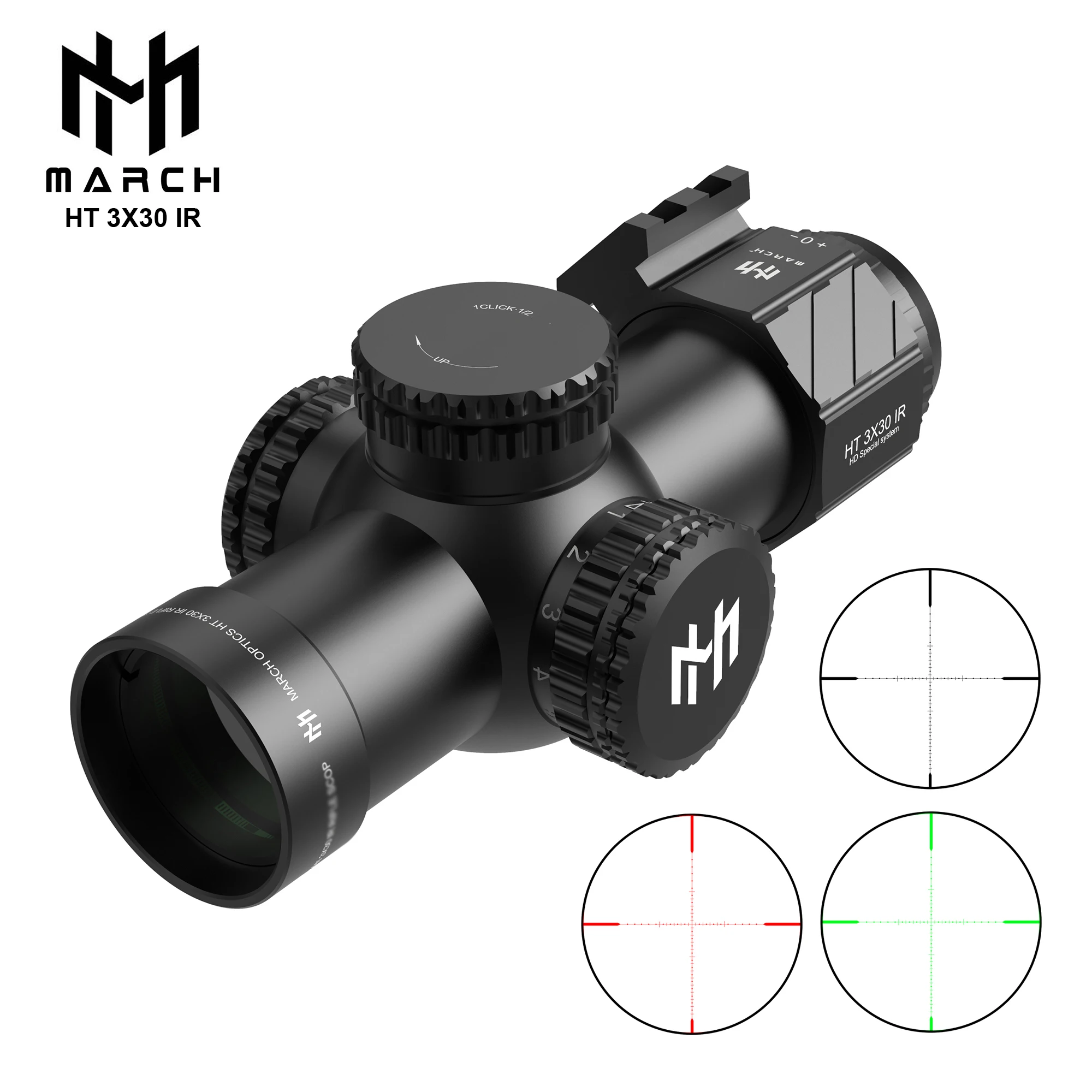 MARCH HT 3X30 IR Can Paired With Red Dots Scope Clear Imaging And Wide Angle Sight Suit For CQB Scope & Accessories