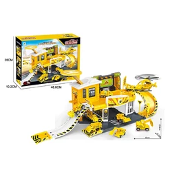 2023 Hot selling toy Tank Car Racing track Toy Lift Car Park CPS Custom Car and aircraft parking lot Toy set