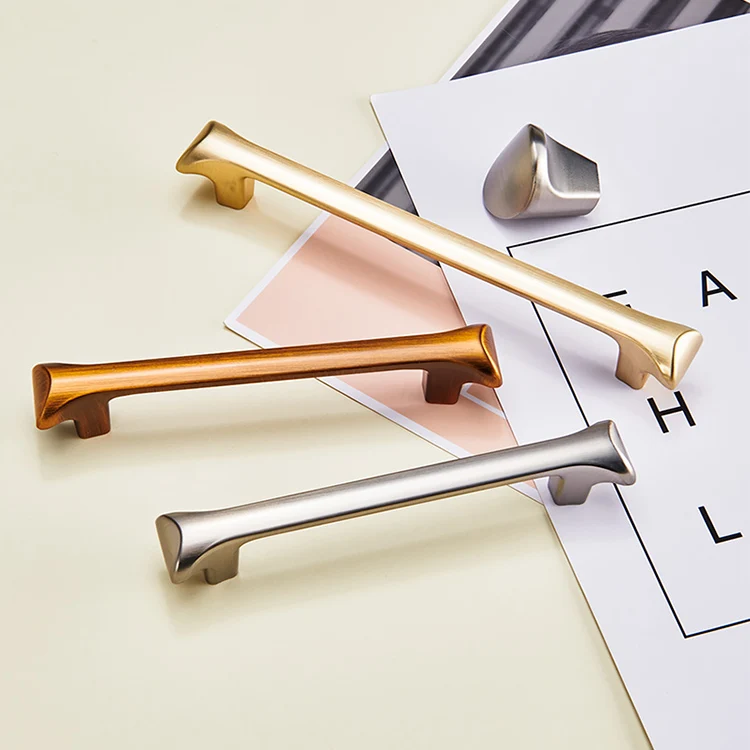 Роскошная современная простая Золотая Ручка для кухонного шкафа, ящика, мебельная фурнитура, ручки для спальни, комода