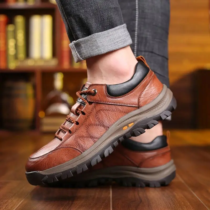 High Quality Waterproof Zapatillas Deportivas PU Upper Running Shoes Male Men Hiking Trainers Sneakers